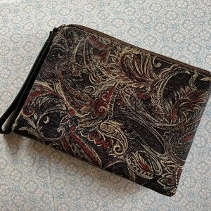Patricia Nash Cassini wristlet feather paisley